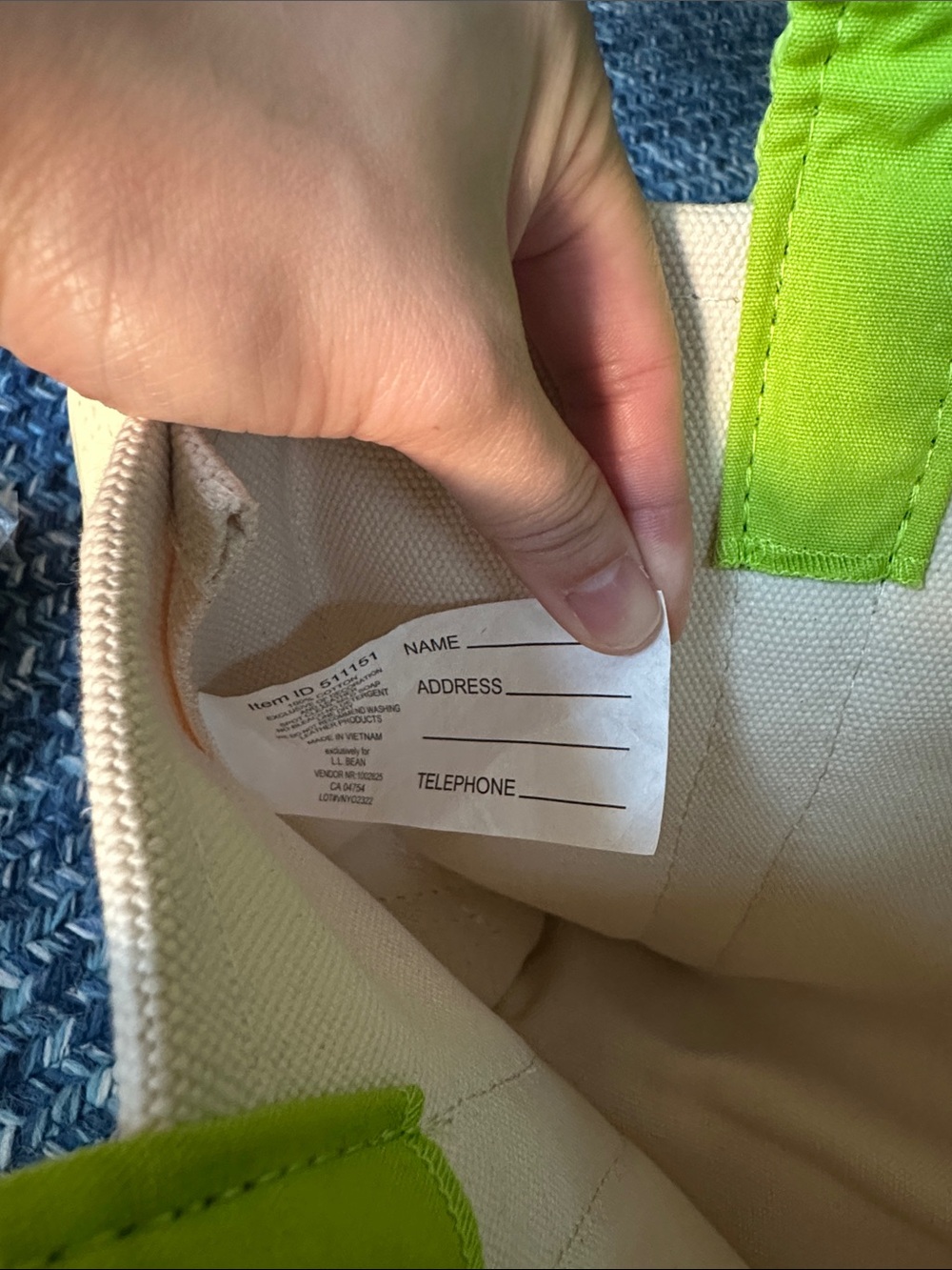 LLBean boat and tote japan limited edition lime green - Picture 5 of 9